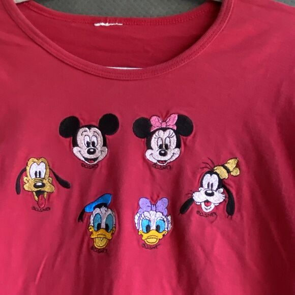 Disney Cartoon Couples Embroidered Women’s Shirt Mickey Pluto Donald and GF's - Picture 2 of 4
